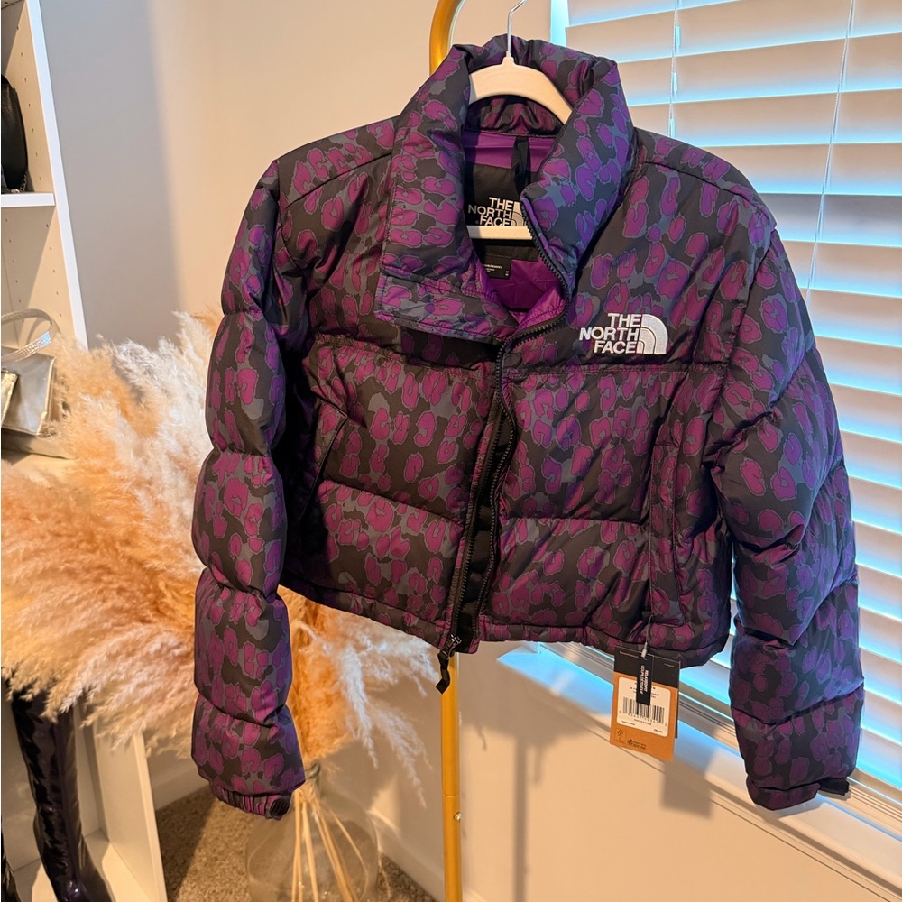 The North Face Puffer Jacket in Black and Purple